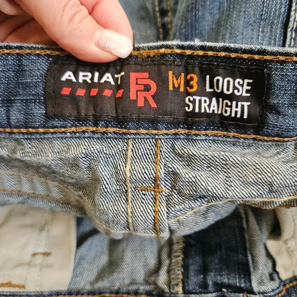 Ariat Flame-Resistant M3 Loose Straight-Leg Jeans 38/32